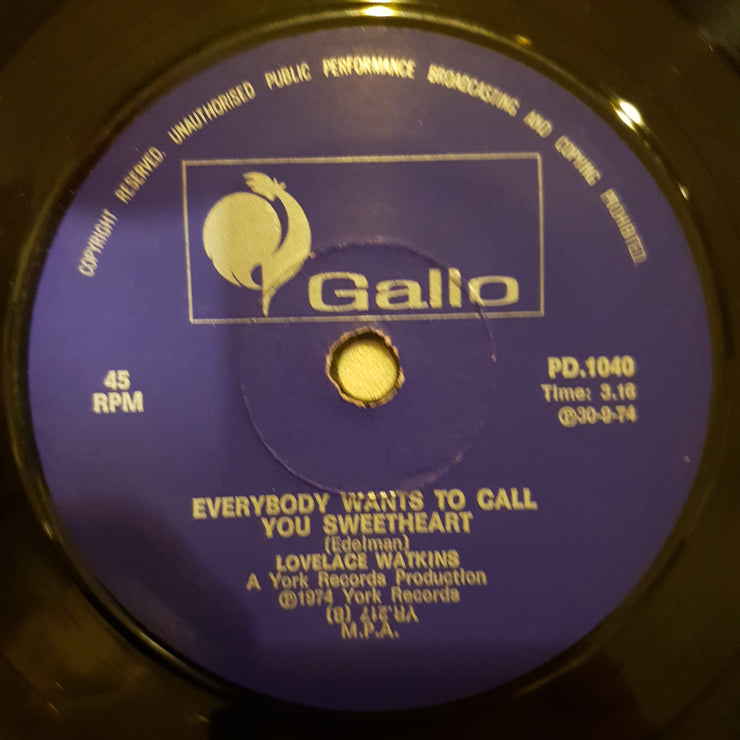 Lovelace Watkins ‎– The Way I Am - Vinyl 7" Record - Very-Good+ Quality (VG+) - C-Plan Audio