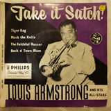 More Images  Louis Armstrong And His All-Stars ‎– Take It Satch! - Vinyl 7" Record - Very-Good+ Quality (VG+) - C-Plan Audio
