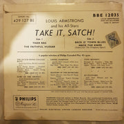 More Images  Louis Armstrong And His All-Stars ‎– Take It Satch! - Vinyl 7" Record - Very-Good+ Quality (VG+) - C-Plan Audio