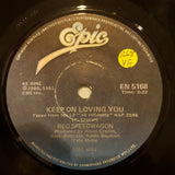REO Speedwagon ‎– Keep On Loving You / Follow My Heart   - Vinyl 7" Record - Opened  - Very-Good Quality (VG) - C-Plan Audio