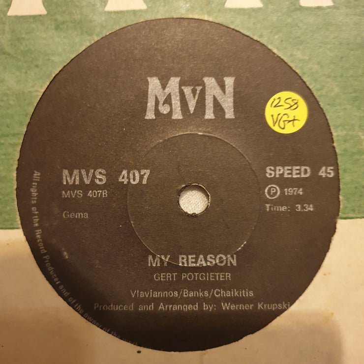 Gert Potgieter ‎– Dreams Are Good Friends (When You're Lonely) - Vinyl 7" Record - Very-Good+ Quality (VG+) - C-Plan Audio