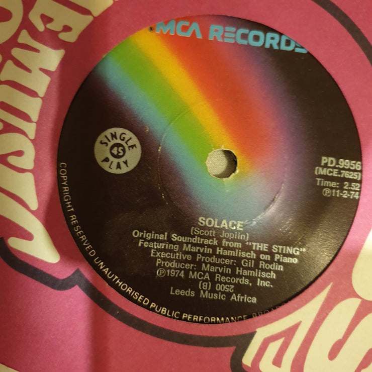 Marvin Hamlisch ‎– The Entertainer - Vinyl 7" Record - Very-Good- Quality (VG-) - C-Plan Audio