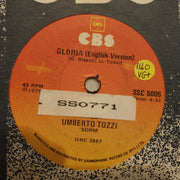 Umberto Tozzi ‎– Gloria - Vinyl 7" Record - Very-Good+ Quality (VG+) - C-Plan Audio