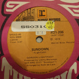 Gordon Lightfoot ‎– Sundown  - Vinyl 7" Record - Opened  - Very-Good Quality (VG) - C-Plan Audio