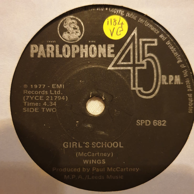 Wings (‎Paul McCartney) – Mull Of Kintyre  - Vinyl 7" Record - Opened  - Very-Good Quality (VG) - C-Plan Audio