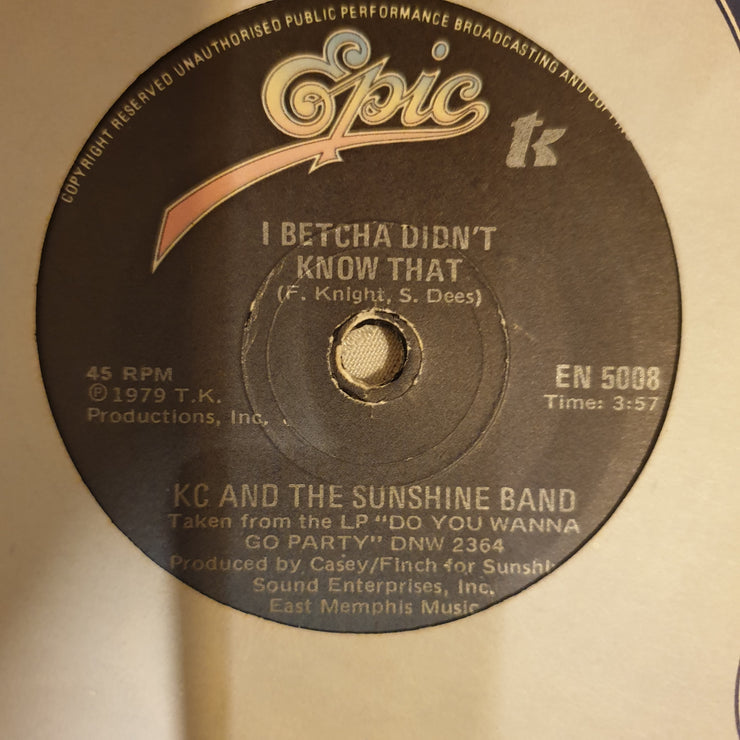 KC And The Sunshine Band ‎– Please Don't Go - Vinyl 7" Record - Very-Good+ Quality (VG+) - C-Plan Audio