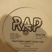 Triad - Sweet Rose - Vinyl 7" Record - Very-Good- Quality (VG-) - C-Plan Audio