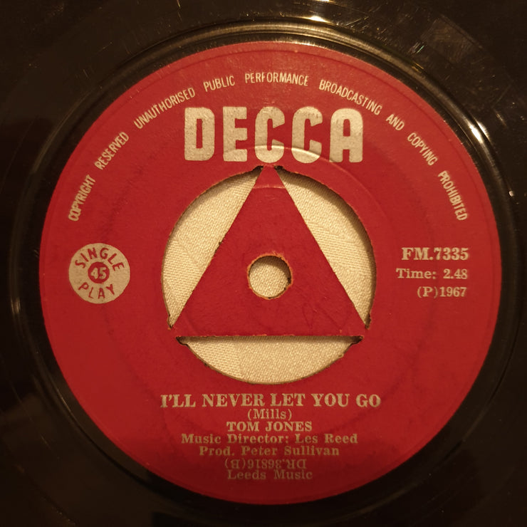 Tom Jones ‎– Funny Familiar Forgotten Feelings - Vinyl 7" Record - Good Quality (G) - C-Plan Audio