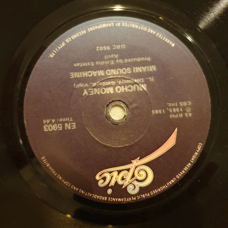 Miami Sound Machine ‎– Conga! - Vinyl 7" Record - Very-Good+ Quality (VG+) - C-Plan Audio