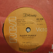 The Sweet ‎– Funny Funny  - Vinyl 7" Record - Opened  - Very-Good Quality (VG) - C-Plan Audio