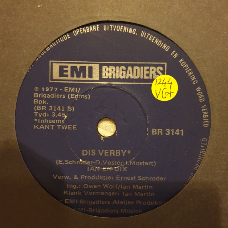 Ian en Dix - Gee Jou my Liefde/Dis Verby - Vinyl 7" Record - Very-Good+ Quality (VG+) - C-Plan Audio