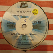 Thelma Houston ‎– Don't Leave Me This Way - Vinyl 7" Record - Very-Good+ Quality (VG+) - C-Plan Audio