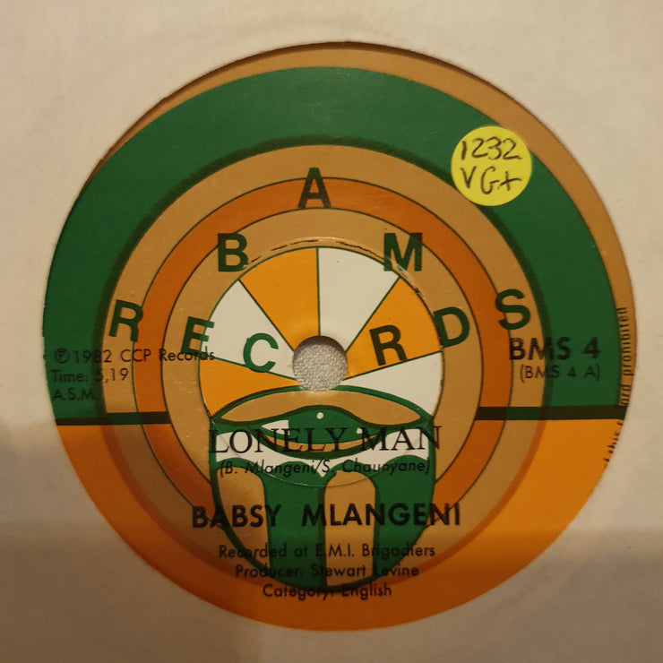 Babsy Mlangeni - Lonely Man - Vinyl 7" Record - Very-Good+ Quality (VG+) - C-Plan Audio