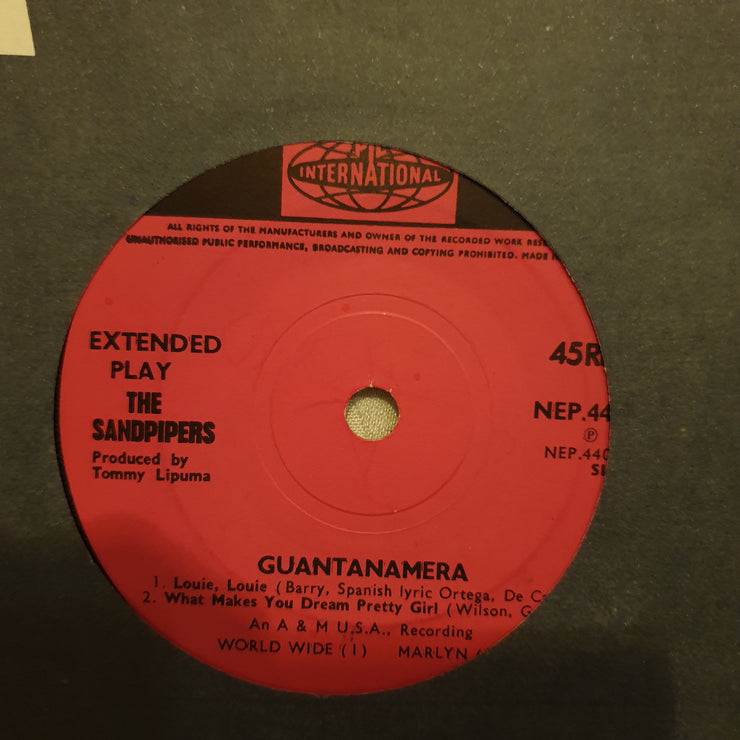The Sandpipers ‎– Guantanamera  - Vinyl 7" Record - Opened  - Very-Good Quality (VG) - C-Plan Audio