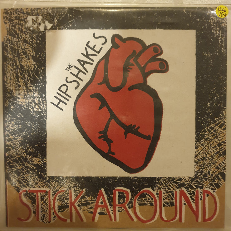 The Hipshakes ‎– Stick Around- Vinyl 7" Record - Very-Good+ Quality (VG+) - C-Plan Audio