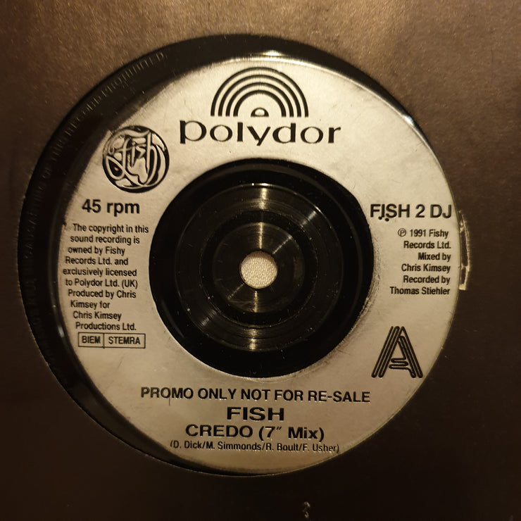 Fish ‎– Credo - Vinyl 7" Record - Very-Good+ Quality (VG+) - C-Plan Audio