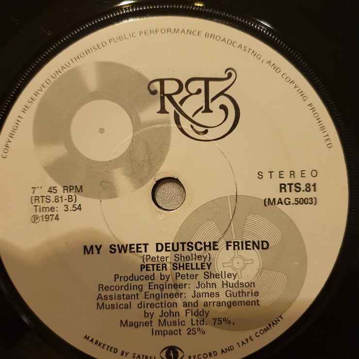 Peter Shelley ‎– Love Me Love My Dog  - Vinyl 7" Record - Opened  - Very-Good Quality (VG) - C-Plan Audio