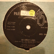 George Harrison ‎– My Sweet Lord  - Vinyl 7" Record - Opened  - Very-Good Quality (VG) - C-Plan Audio