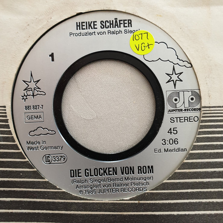 Heike Schäfer ‎– Die Glocken Von Rom - Vinyl 7" Record - Very-Good+ Quality (VG+) - C-Plan Audio