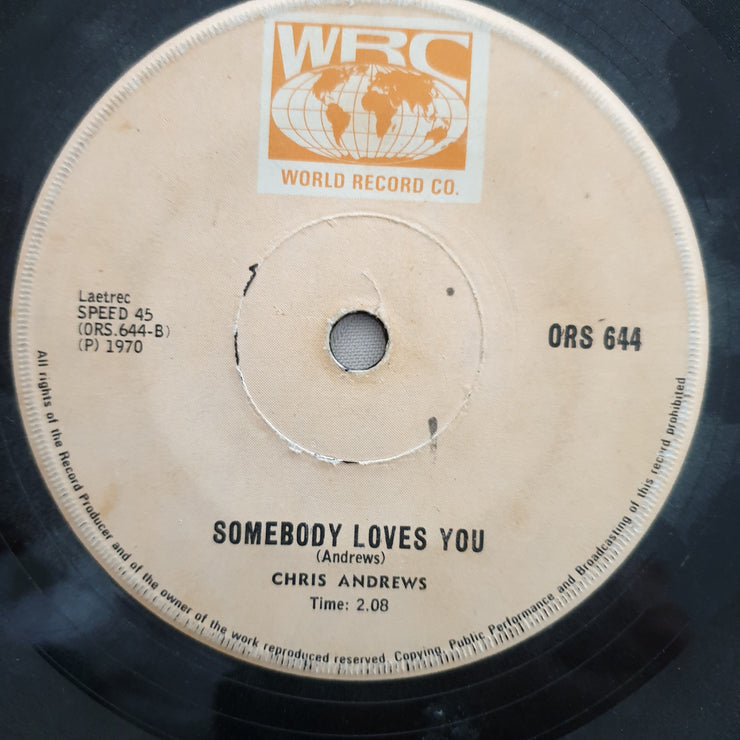 Chris Andrews ‎– Carole Ok - Vinyl 7" Record - Good Quality (G) - C-Plan Audio