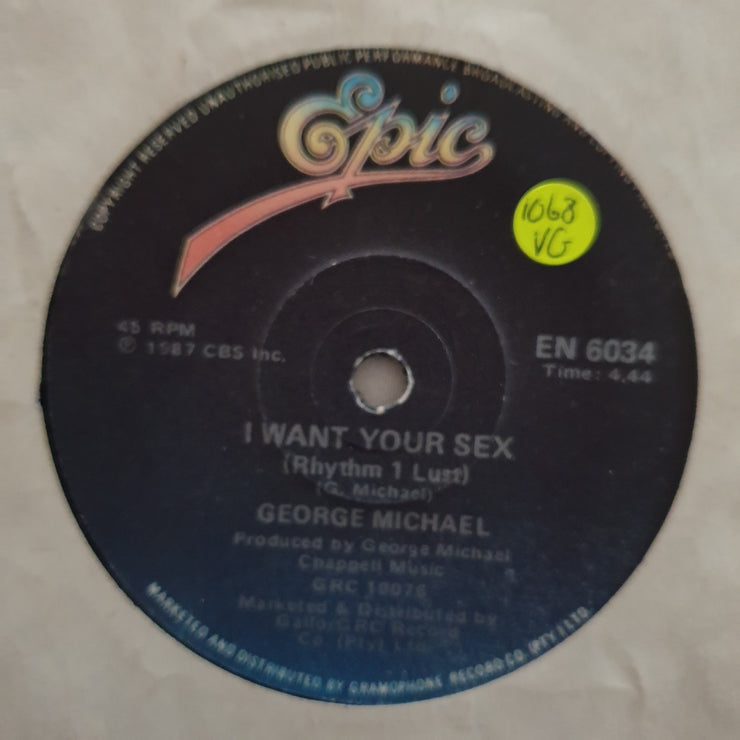 George Michael ‎– I Want Your - Vinyl 7" Record - Opened  - Very-Good Quality (VG) - C-Plan Audio