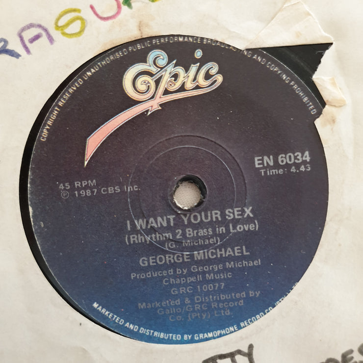 George Michael ‎– I Want Your - Vinyl 7" Record - Opened  - Very-Good Quality (VG) - C-Plan Audio