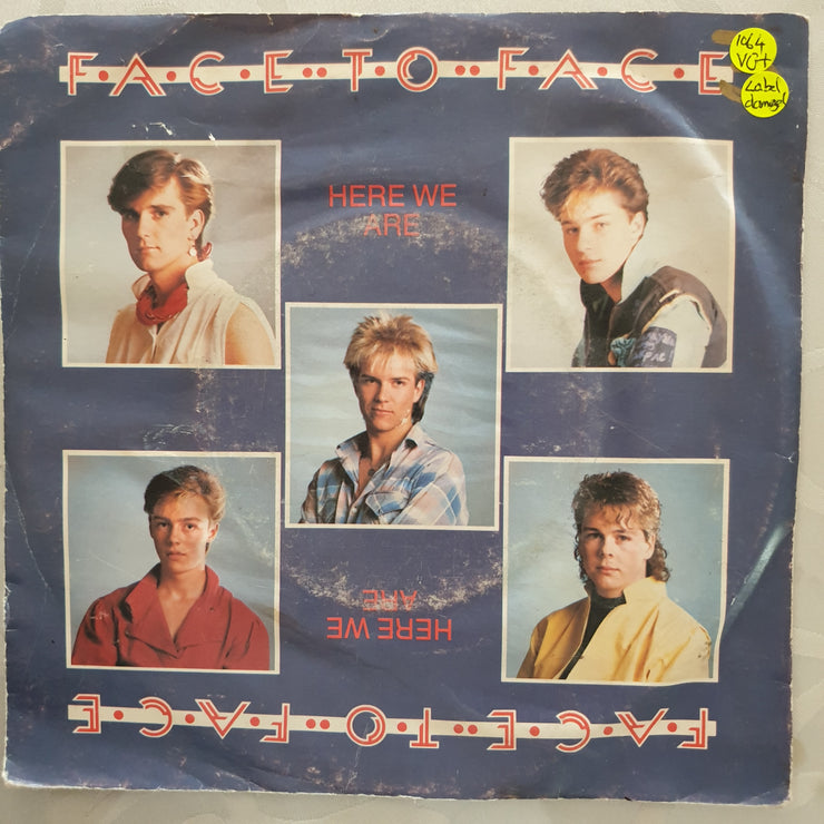 Face To Face ‎– Here We Are- Vinyl 7" Record - Very-Good+ Quality (VG+) - C-Plan Audio