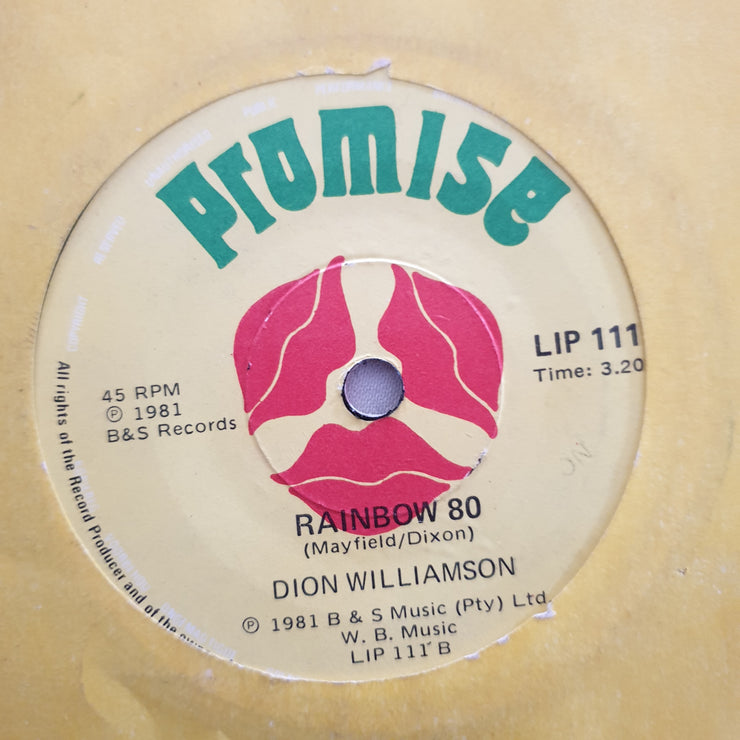 Dion Williamson - Easy Money - Vinyl 7" Record - Very-Good+ Quality (VG+) - C-Plan Audio