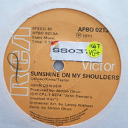 John Denver ‎– Sunshine On My Shoulders - Vinyl 7" Record - Very-Good+ Quality (VG+) - C-Plan Audio