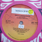 Johnny Mathis - Sweet Surrender - Vinyl 7" Record - Very-Good+ Quality (VG+) - C-Plan Audio