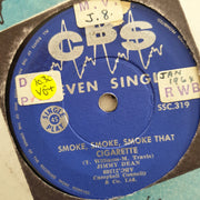 Jimmy Dean ‎– Smoke / The Cajun Queen - Vinyl 7" Record - Very-Good+ Quality (VG+) - C-Plan Audio