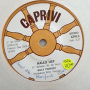 Billy Forest - Hallo Lief - Vinyl 7" Record - Very-Good+ Quality (VG+) - C-Plan Audio