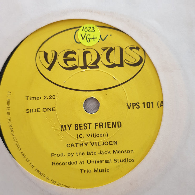 Cathy Viljoen ‎– My Best Friend - Vinyl 7" Record - Very-Good+ Quality (VG+) - C-Plan Audio