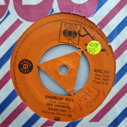 Des Lindberg ‎– Two Little Boys / Ramblin' Boy - Vinyl 7" Record - Opened  - Very-Good Quality (VG) - C-Plan Audio