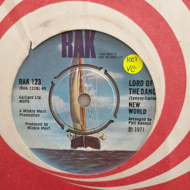 New World – Kara, Kara - Vinyl 7" Record - Opened  - Very-Good Quality (VG) - C-Plan Audio