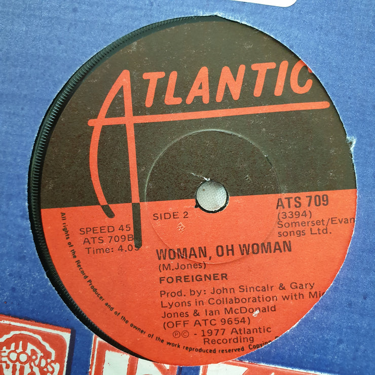 Foreigner ‎– Feels Like The First Time - Vinyl 7" Record - Very-Good+ Quality (VG+) - C-Plan Audio