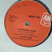Supertramp ‎– It's Raining Again- Vinyl 7" Record - Opened  - Very-Good Quality (VG) - C-Plan Audio