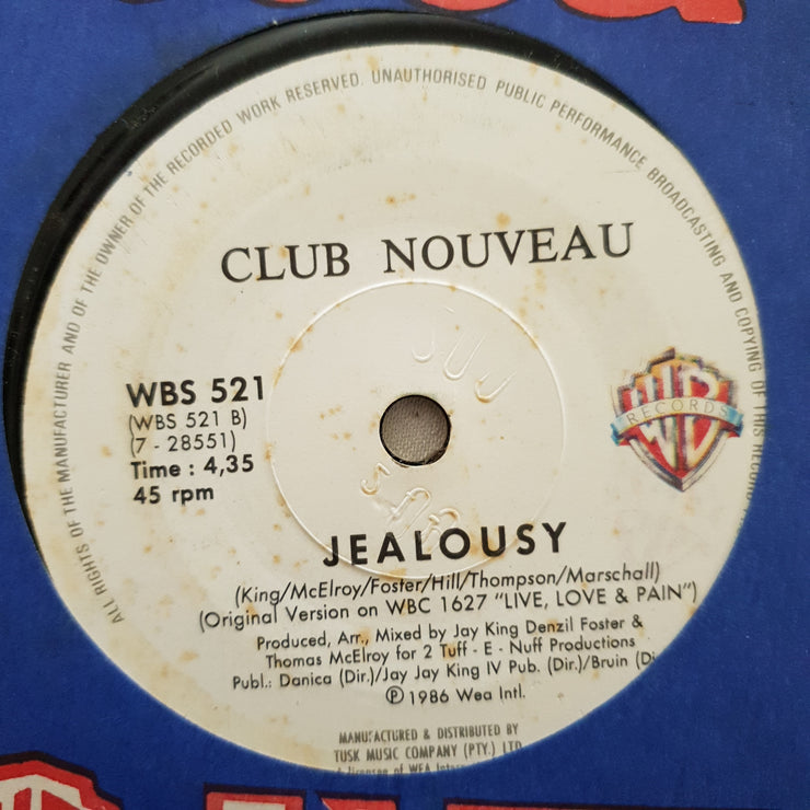 Club Nouveau ‎– Jealousy - Vinyl 7" Record - Very-Good+ Quality (VG+) - C-Plan Audio