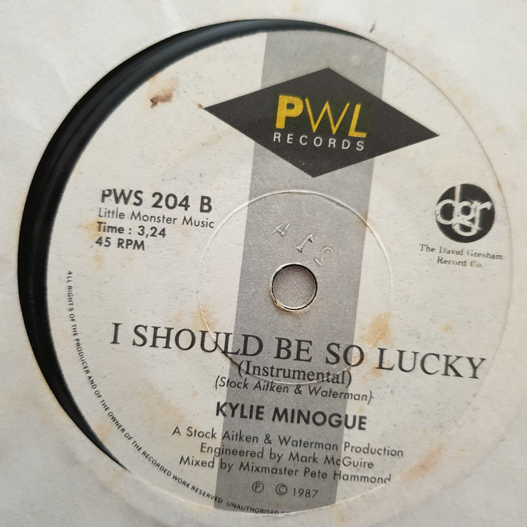 Kylie Minogue ‎– I Should Be So Lucky - Vinyl 7" Record - Opened  - Very-Good Quality (VG) - C-Plan Audio