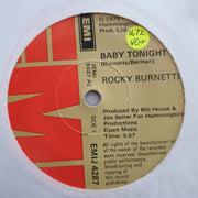 Rocky Burnette ‎– Baby Tonight - Vinyl 7" Record - Very-Good+ Quality (VG+) - C-Plan Audio
