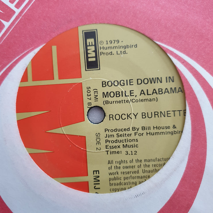 Rocky Burnette ‎– Baby Tonight - Vinyl 7" Record - Very-Good+ Quality (VG+) - C-Plan Audio