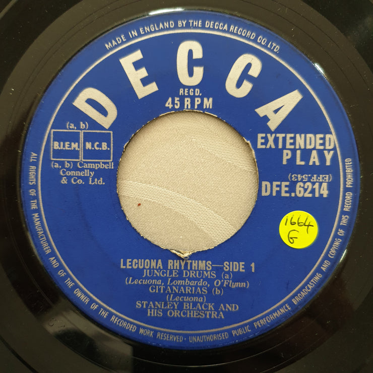 Stanley Black And His Orchestra ‎– Lecuona Rhythms - Vinyl 7" Record - Good Quality (G) - C-Plan Audio