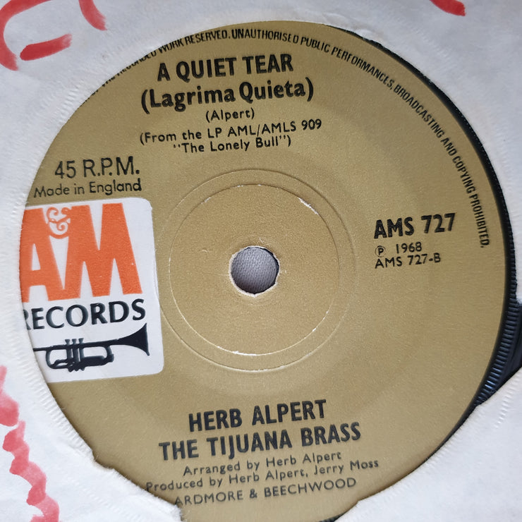 Herb Alpert ‎– This Guy's In Love With You - Vinyl 7" Record - Very-Good+ Quality (VG+) - C-Plan Audio