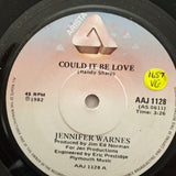 Jennifer Warnes ‎– Could It Be Love - Vinyl 7" Record - Opened  - Very-Good Quality (VG) - C-Plan Audio