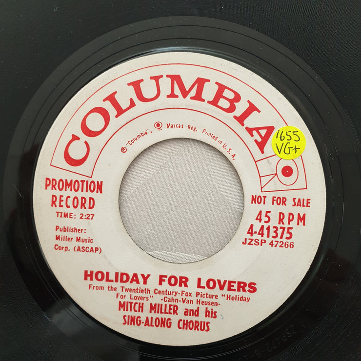 Mitch Miller And His Sing-Along Chorus ‎– Holiday For Lovers - Vinyl 7" Record - Very-Good+ Quality (VG+) - C-Plan Audio