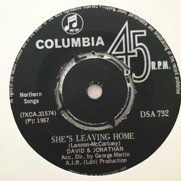 David  & Jonathan - One Born Every Minute - Vinyl 7" Record - Very-Good+ Quality (VG+) - C-Plan Audio