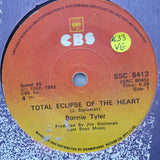 Bonnie Tyler ‎– Total Eclipse Of The Heart - Vinyl 7" Record - Opened  - Very-Good Quality (VG) - C-Plan Audio
