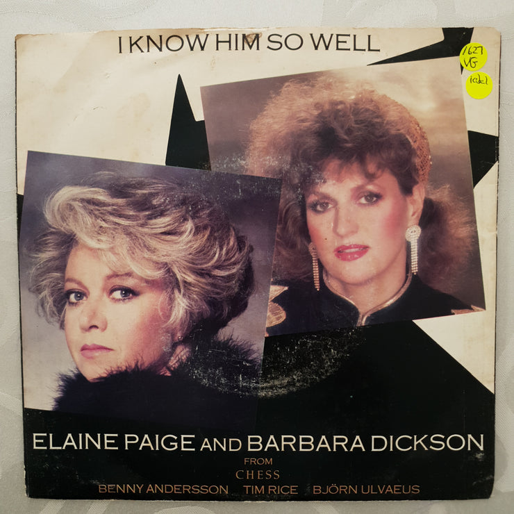 Elaine Paige And Barbara Dickson ‎– I Know Him So Well - Vinyl 7" Record - Opened  - Very-Good Quality (VG) - C-Plan Audio