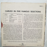 Enrico Caruso ‎– Caruso Sings Five Famous Selections - Red Vinyl 7" Record - Opened  - Very-Good Quality (VG) - C-Plan Audio