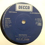 Isla St Clair ‎– Child In A Manger -Vinyl 7" Record - Opened  - Very-Good Quality (VG) - C-Plan Audio